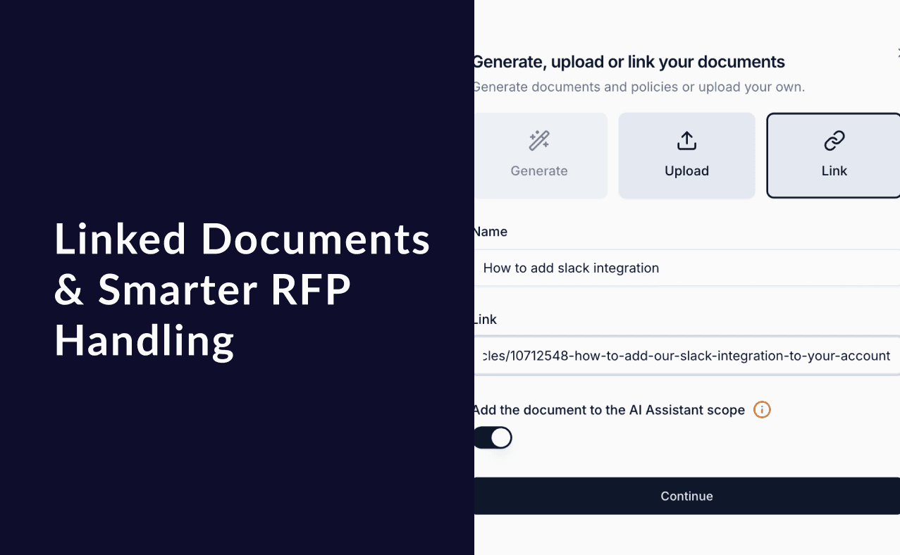 Changelog: Linked documents & RFP handling
