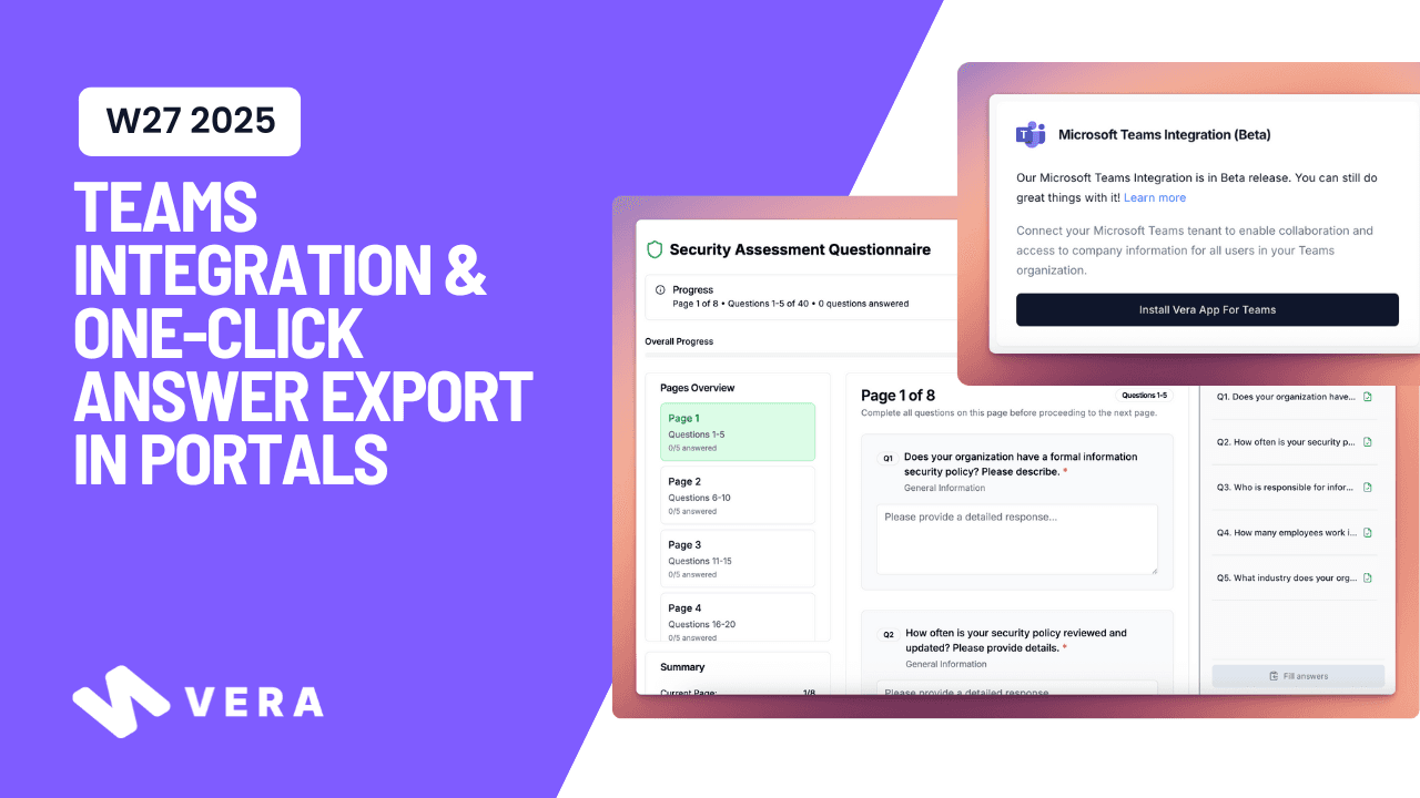 Changelog: Teams Integration & One-Click Answer Export in Portals