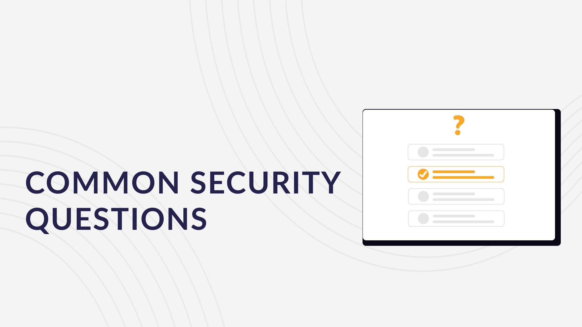 Common Security Questions - Vera
