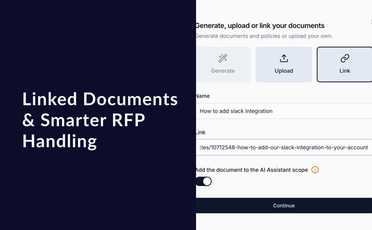 Changelog: Linked documents & RFP handling