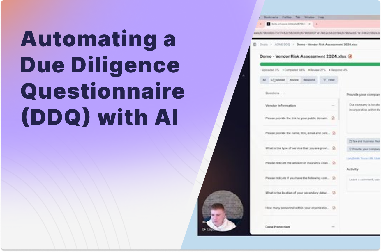 Automating a Due Diligence Questionnaire (DDQ) with AI