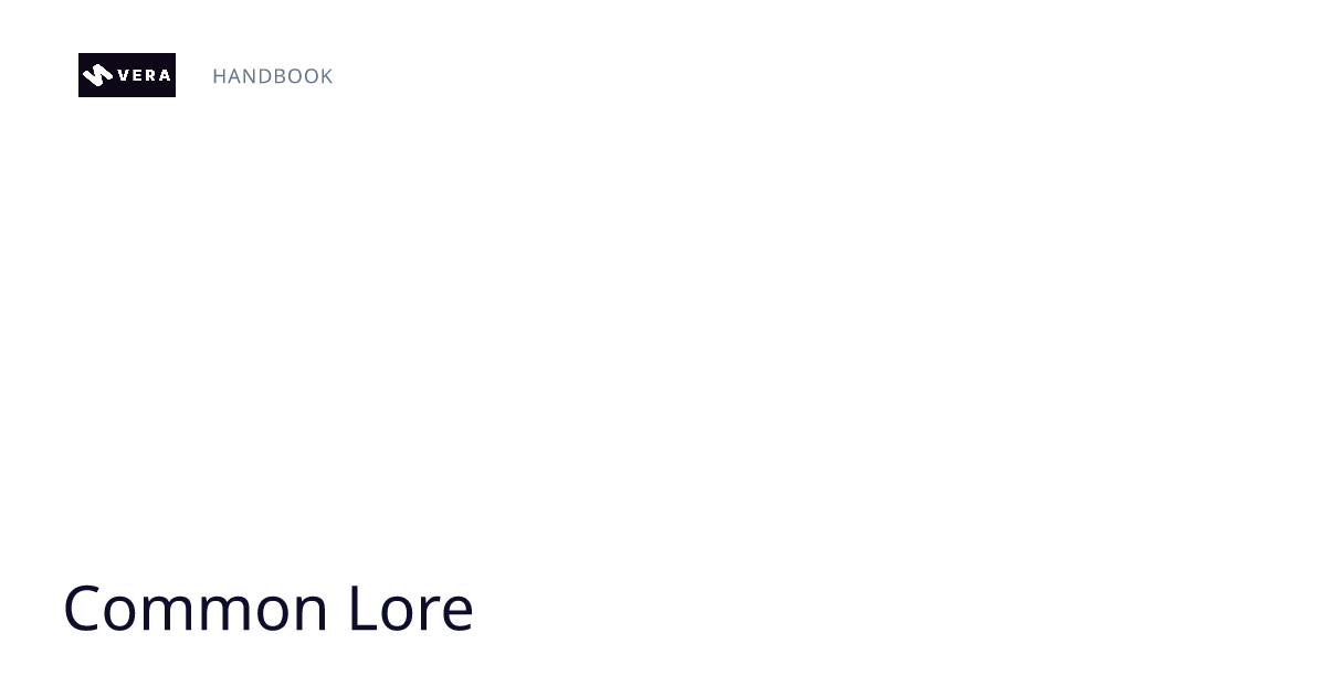 Common Lore - Handbook